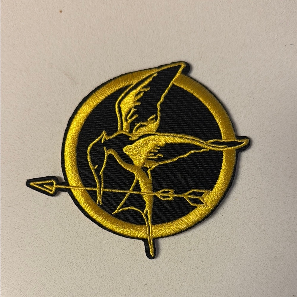 Mockingjay Hunger Games Patch in Black and Gold